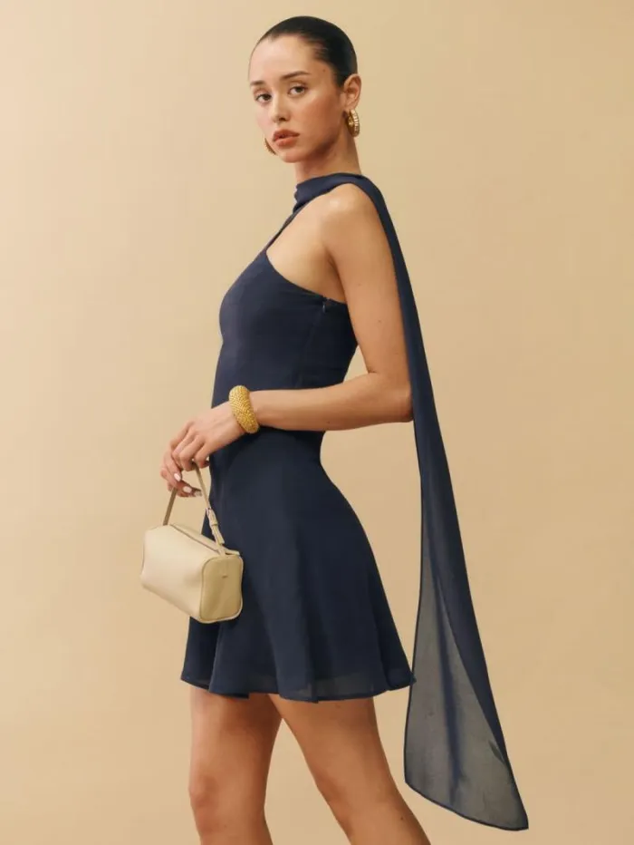 The Reformation Rossi Dress Midnight 8211 Clothing