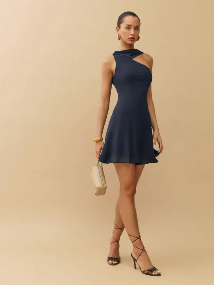 The Reformation Rossi Dress Midnight 8211 Clothing