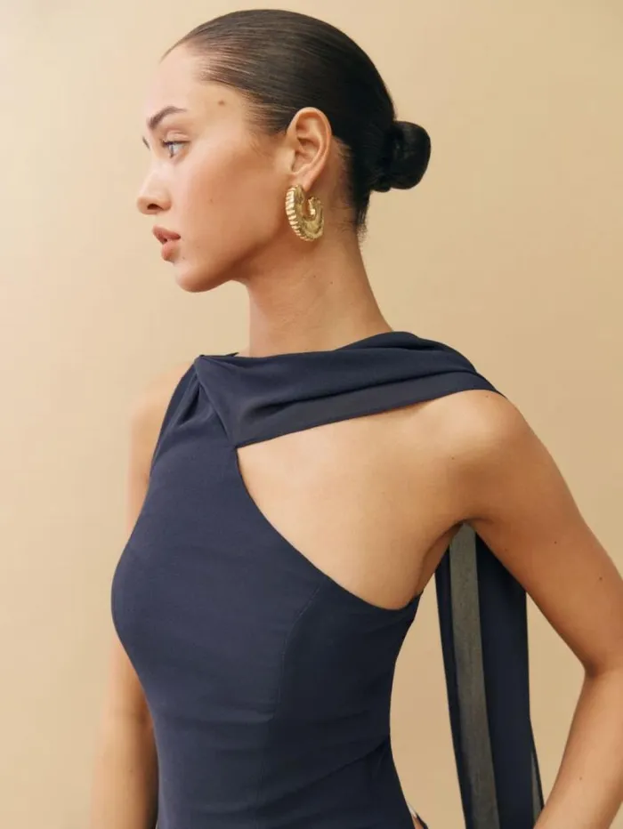 The Reformation Rossi Dress Midnight 8211 Clothing
