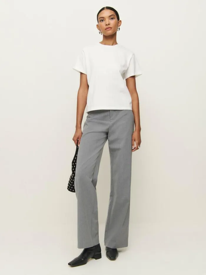 The Reformation Rowan Crew Tee White 8211 Clothing