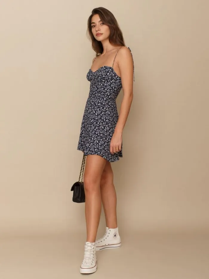 The Reformation Saskia Dress Twilight 8211 Clothing