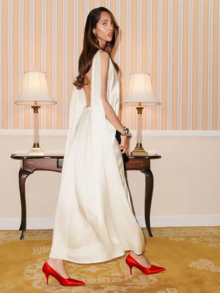 The Reformation Sela Dress Fior Di Latte 8211 Clothing
