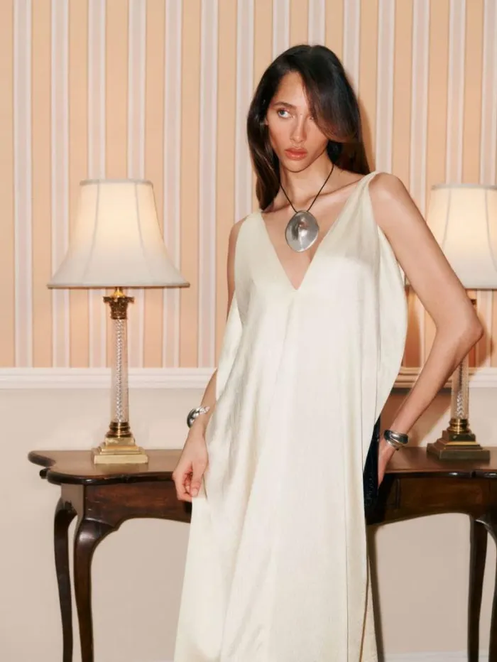 The Reformation Sela Dress Fior Di Latte 8211 Clothing