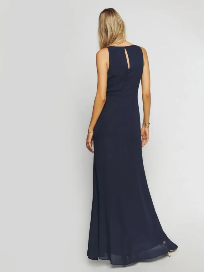 The Reformation Senna Dress Navy 8211 ClothingWeddings
