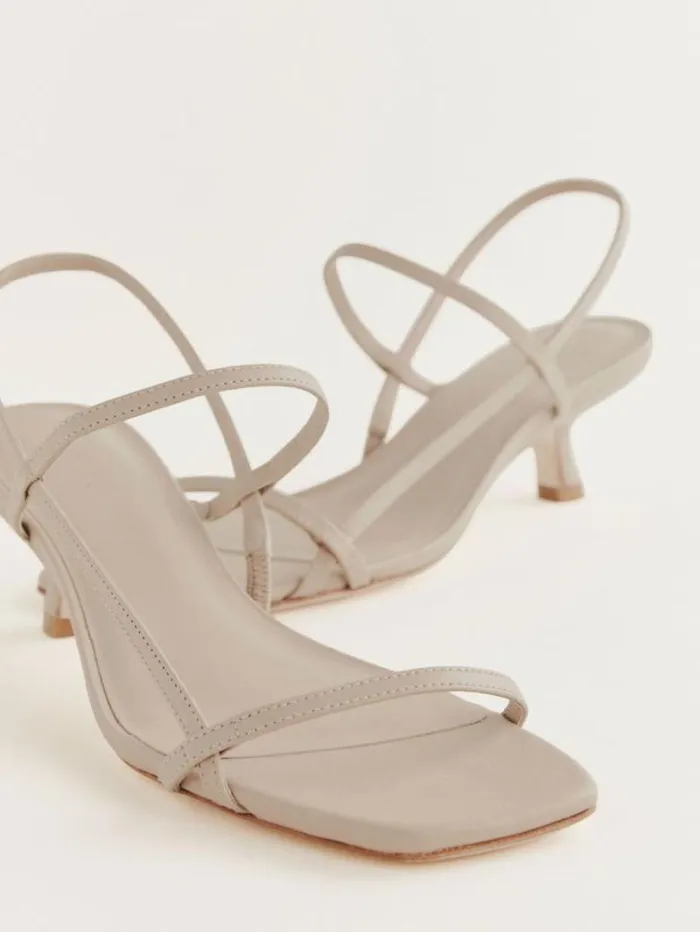 The Reformation Serenity Bare Sandal Porridge Leather 8211 WeddingsShoes