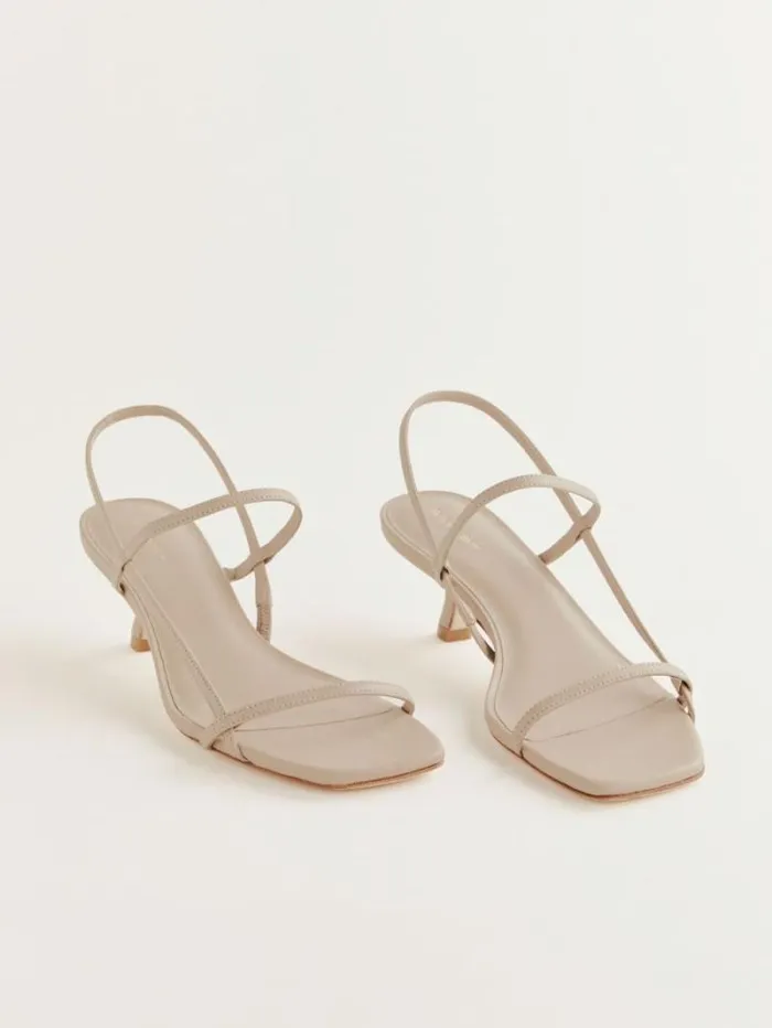 The Reformation Serenity Bare Sandal Porridge Leather 8211 WeddingsShoes