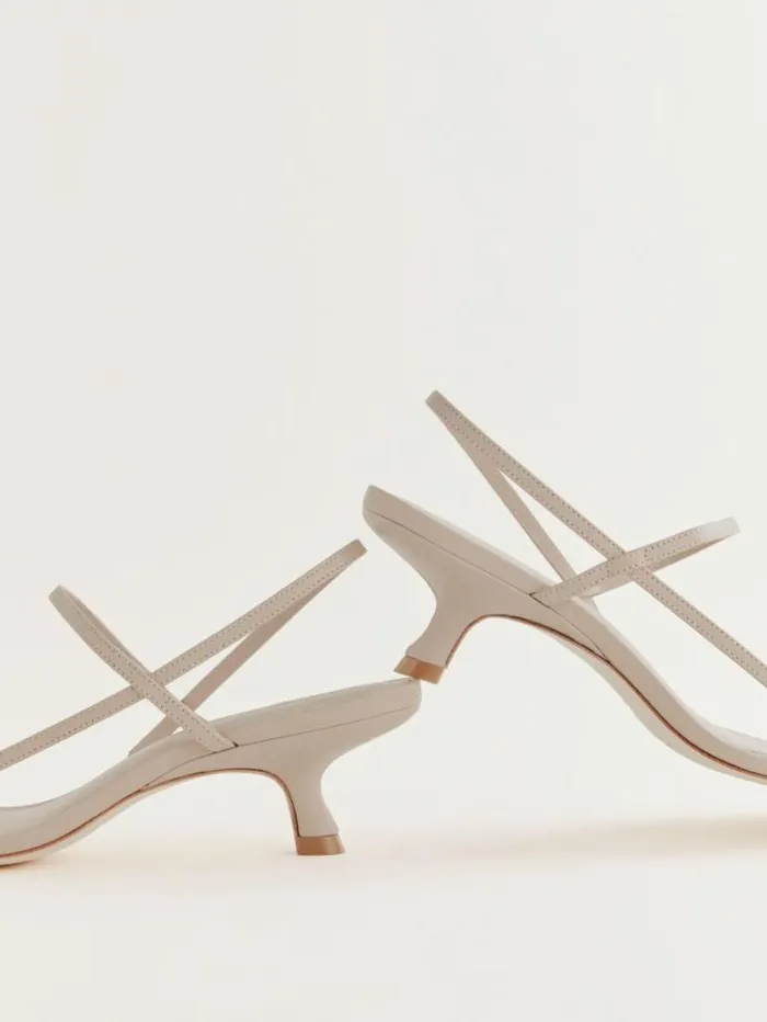 The Reformation Serenity Bare Sandal Porridge Leather 8211 WeddingsShoes