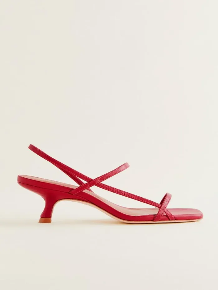 The Reformation Serenity Bare Sandal Scarlet 8211 WeddingsShoes