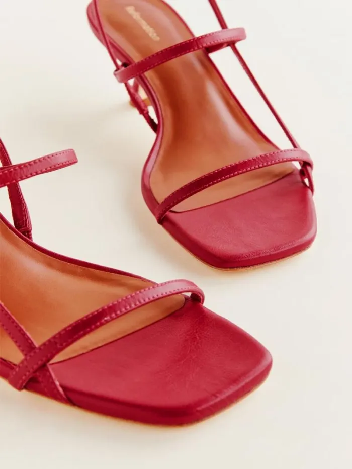 The Reformation Serenity Bare Sandal Scarlet 8211 WeddingsShoes