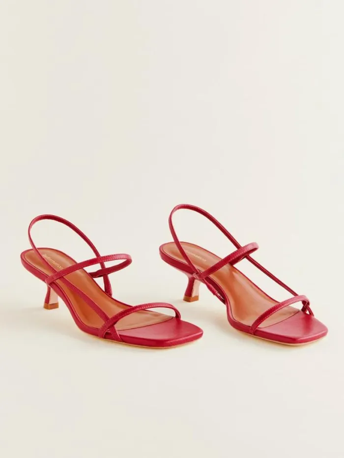 The Reformation Serenity Bare Sandal Scarlet 8211 WeddingsShoes