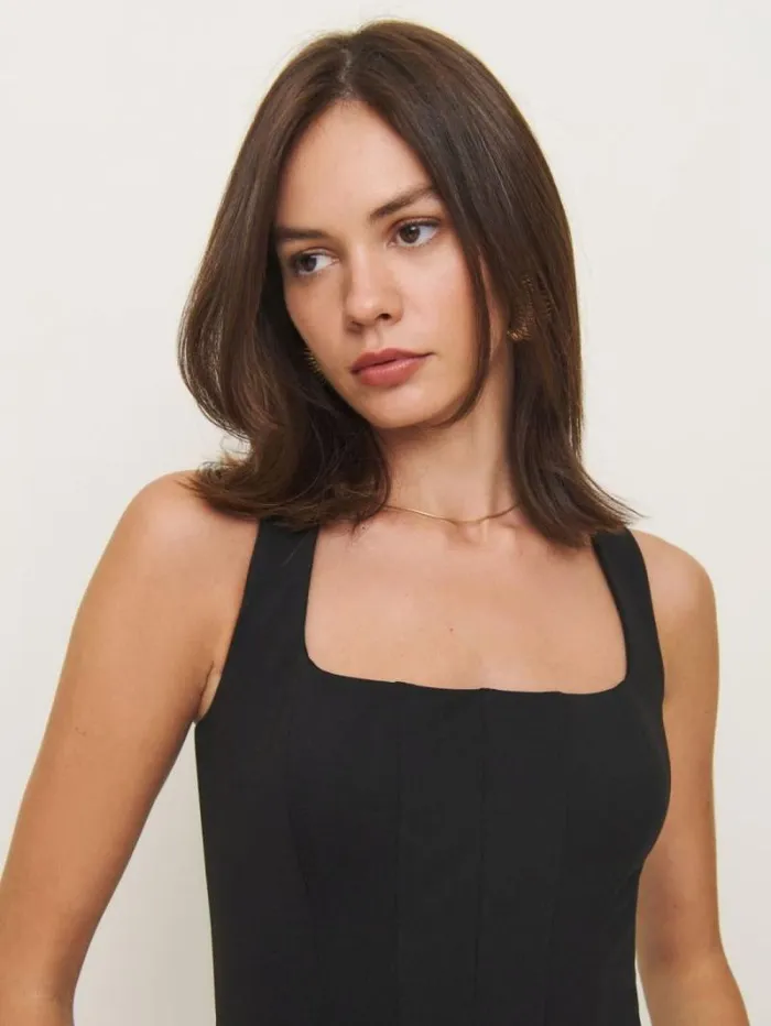 The Reformation Sienna Knit Top Black 8211 Clothing