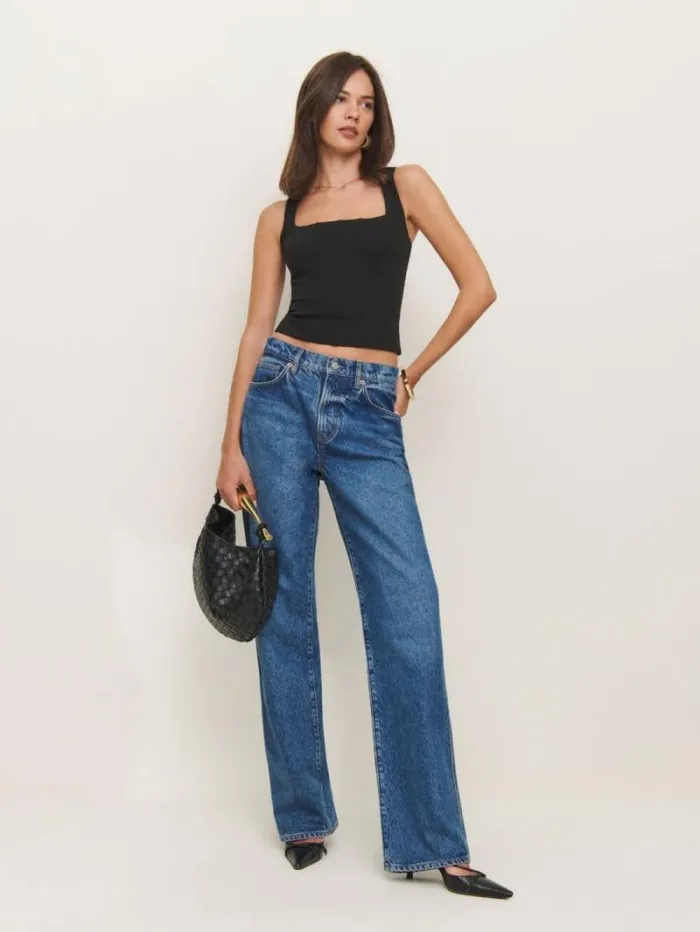 The Reformation Sienna Knit Top Black 8211 Clothing