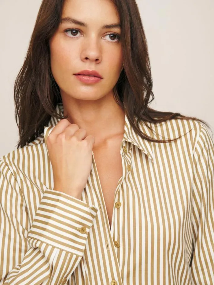 The Reformation Sky Relaxed Top Mojave Stripe 8211 Clothing
