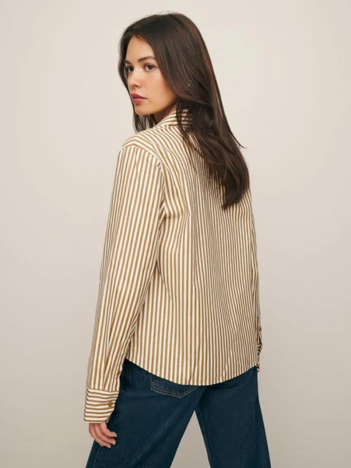 The Reformation Sky Relaxed Top Mojave Stripe 8211 Clothing