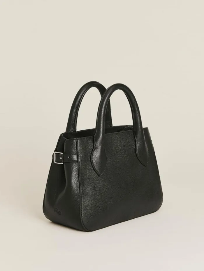 The Reformation Small Patrizia Satchel Bag Black Tumbled 8211 Bags