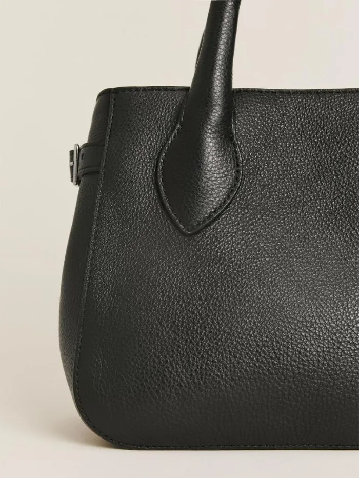 The Reformation Small Patrizia Satchel Bag Black Tumbled 8211 Bags