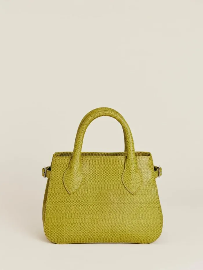 The Reformation Small Patrizia Satchel Bag Pistachio Embossed Leather 8211 Bags