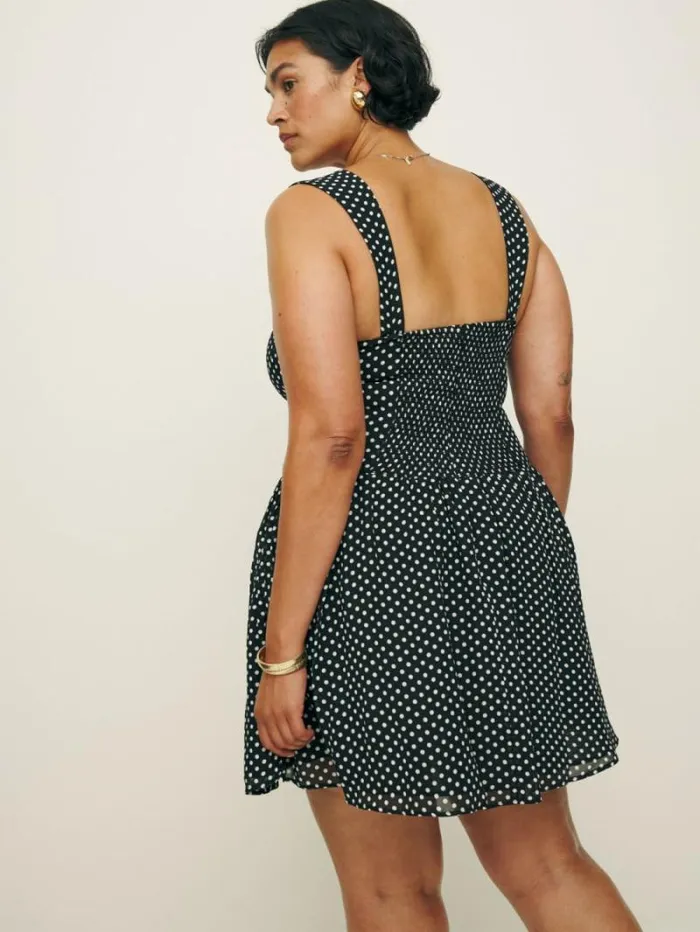 The Reformation Taiga Dress Es Caviar Dot 8211 Clothing