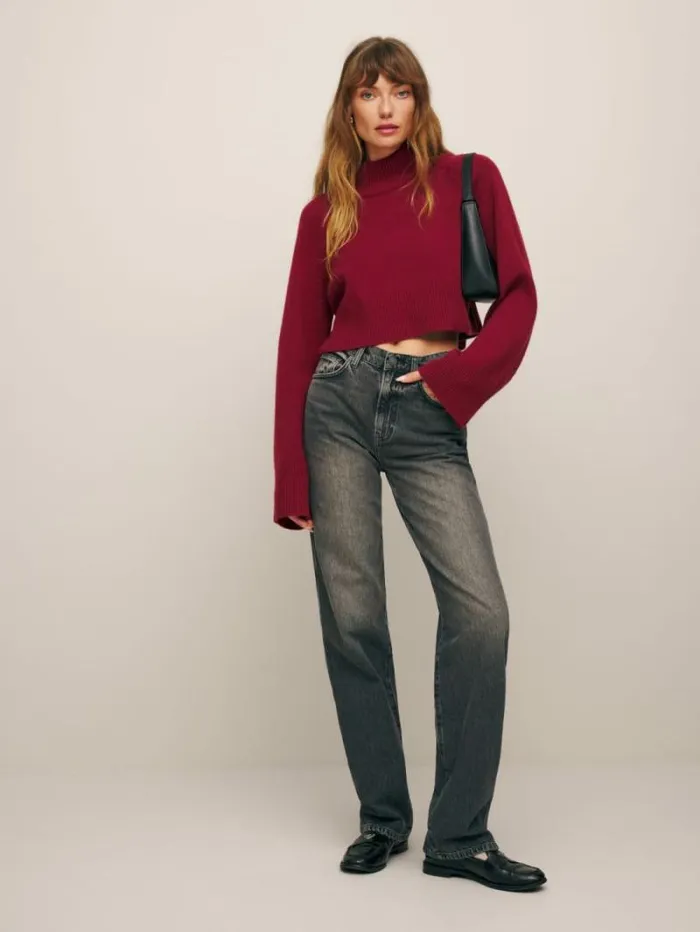 The Reformation Val 90s Mid Rise Straight Jeans Galveston 8211 Clothing