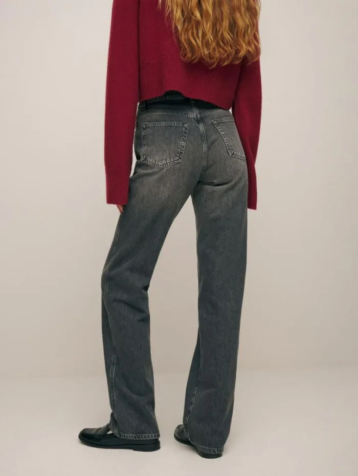 The Reformation Val 90s Mid Rise Straight Jeans Galveston 8211 Clothing