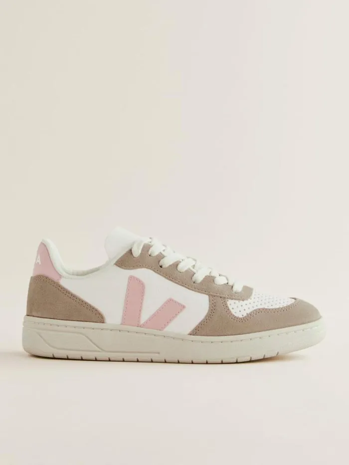 The Reformation Veja V10 Leather Sneaker Extra White Petale Sahara 8211 Shoes