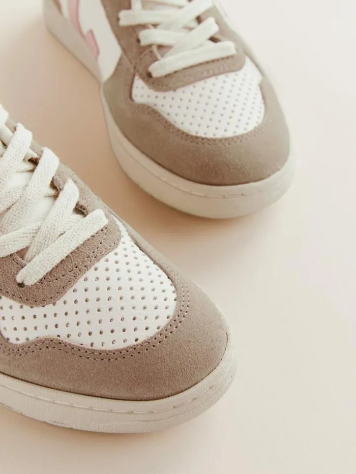 The Reformation Veja V10 Leather Sneaker Extra White Petale Sahara 8211 Shoes