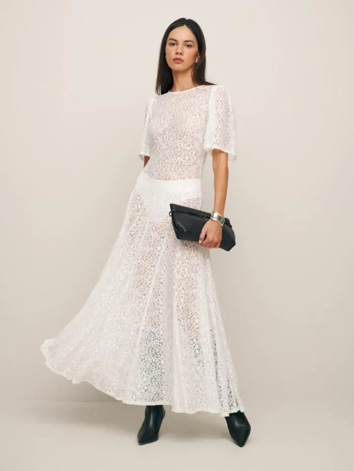 The Reformation Waller Knit Dress Fior Di Latte 8211 Clothing