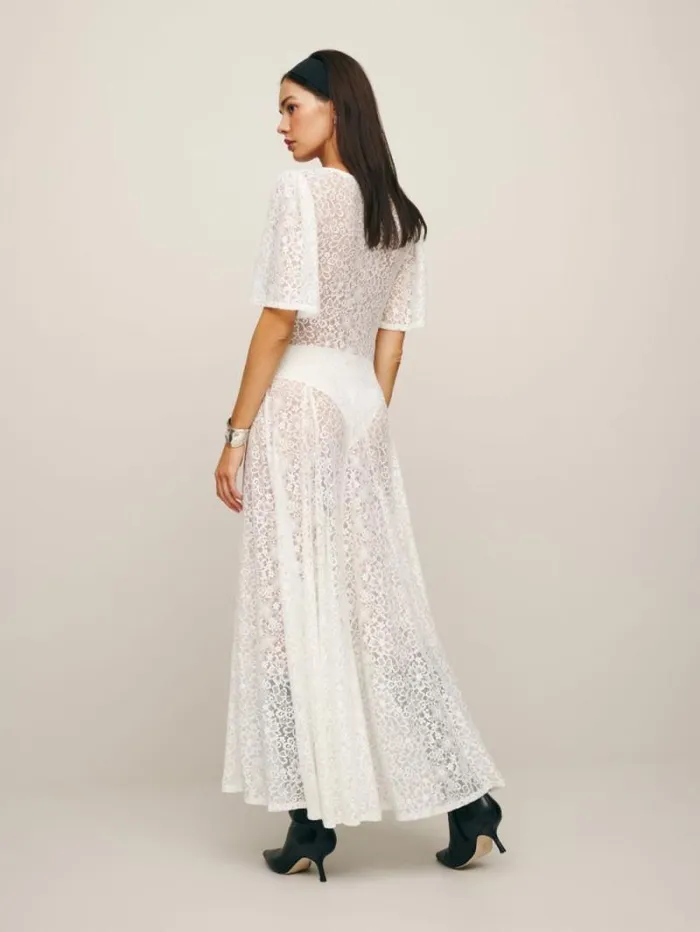 The Reformation Waller Knit Dress Fior Di Latte 8211 Clothing