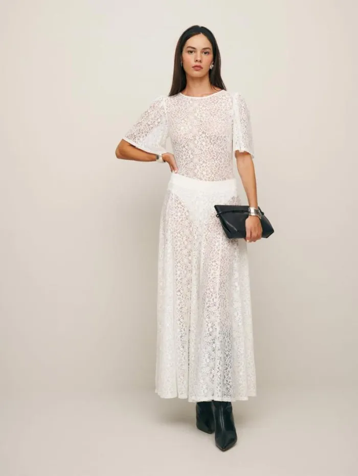 The Reformation Waller Knit Dress Fior Di Latte 8211 Clothing