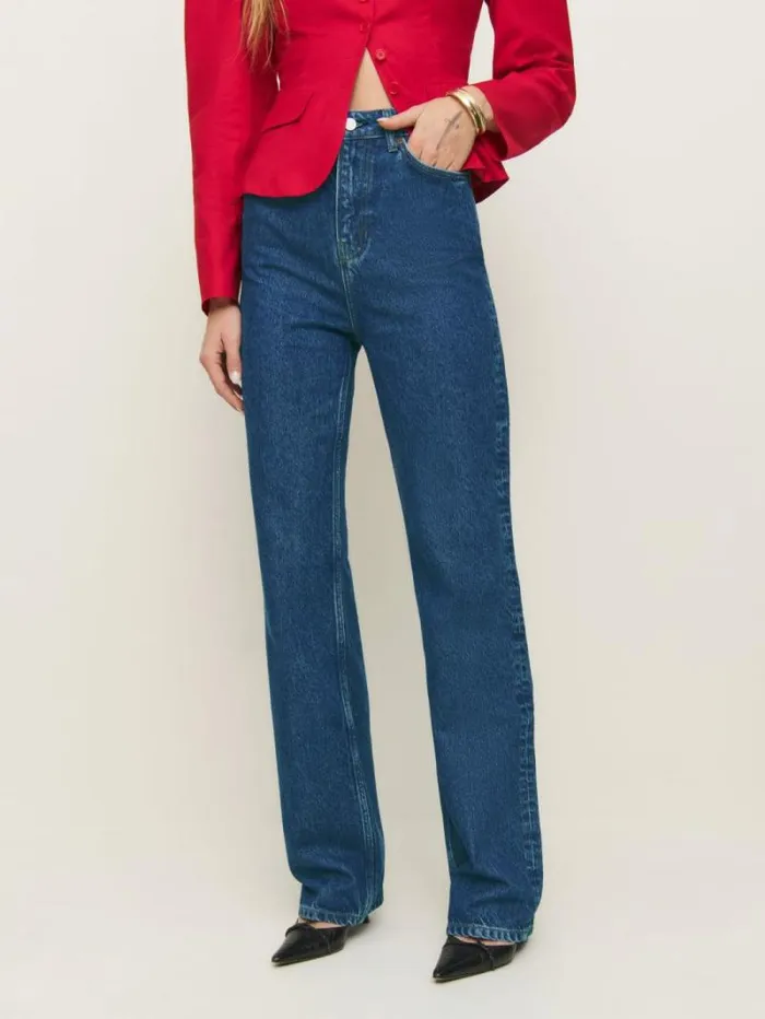 The Reformation Wilder High Rise Wide Leg Jeans Cleary 8211 Clothing