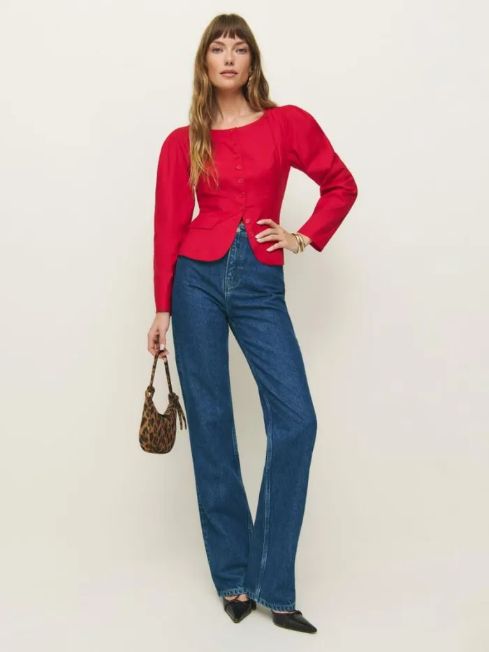 The Reformation Wilder High Rise Wide Leg Jeans Cleary 8211 Clothing