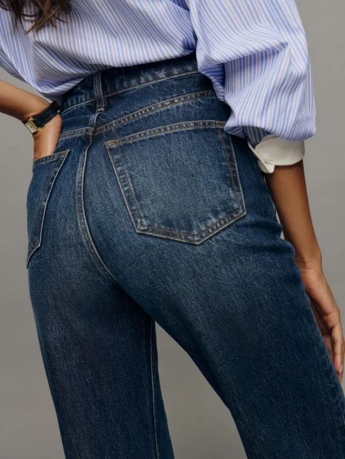 The Reformation Wilder High Rise Wide Leg Jeans Mille Let Down Hem 8211 Clothing