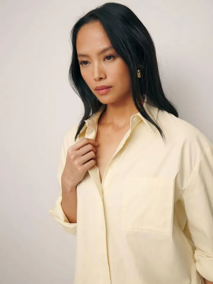 The Reformation Will Oversized Shirt Sugar 8211 Clothing
