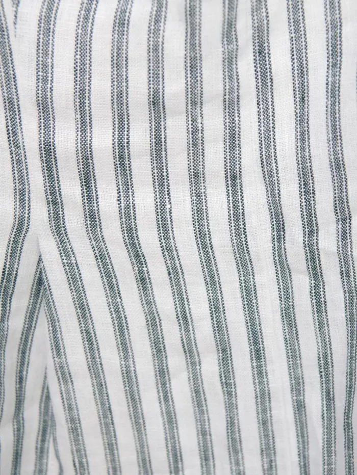 The Reformation Zoey Linen Short Antibes Stripe 8211 Clothing