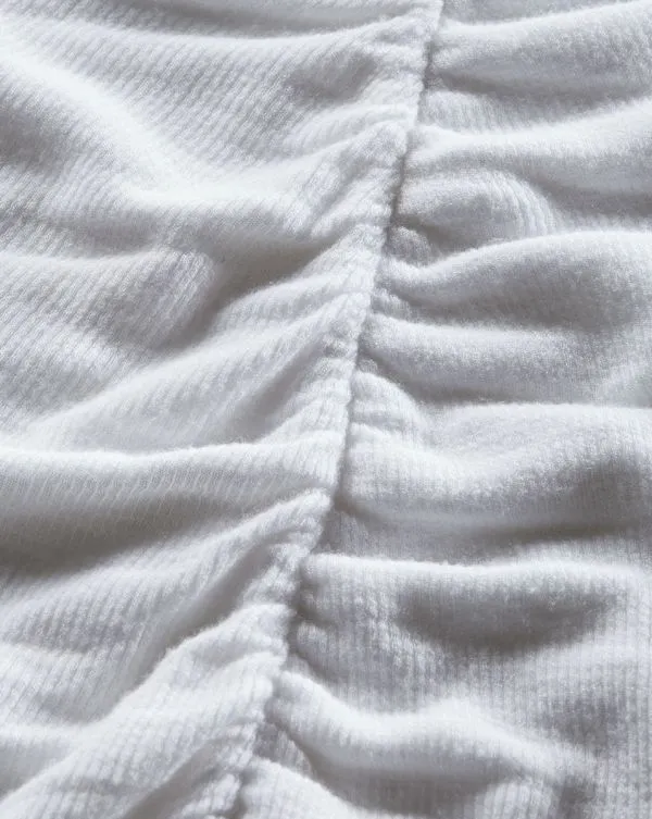 Theresa Ruched Turtleneck White Women Veronica Beard Tops Theresa Ruched Turtleneck White Women Veronica Beard Tops