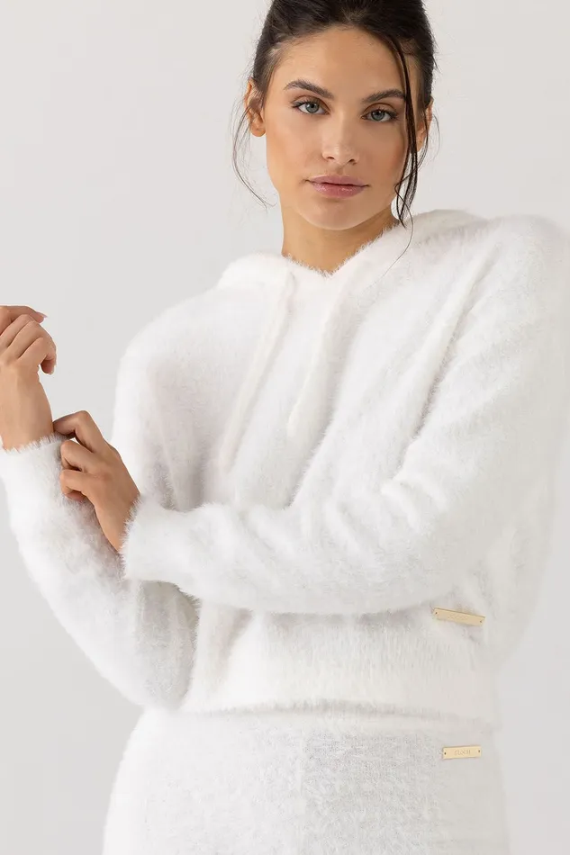 Tops Adult Bloch Eyelash Knit Hoodie Cream Bloch Tops Adult Bloch Eyelash Knit Hoodie Cream Bloch