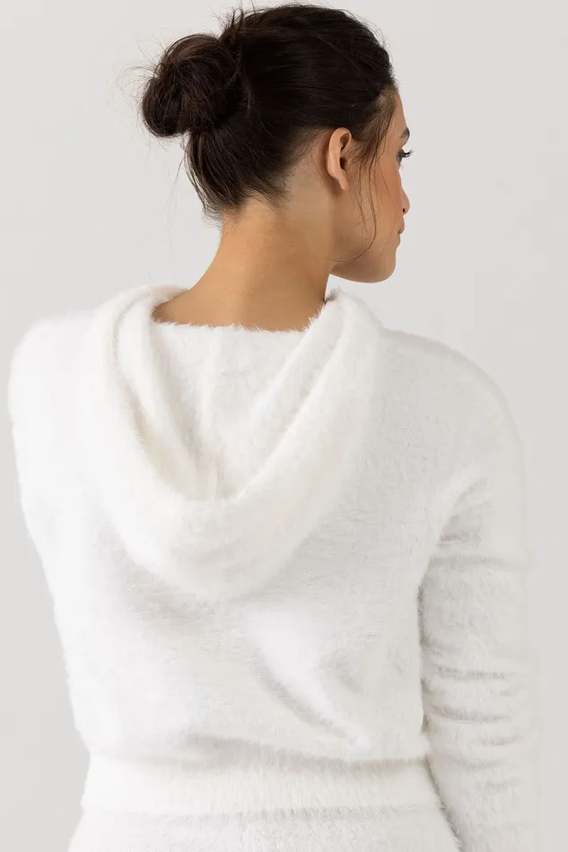 Tops Adult Bloch Eyelash Knit Hoodie Cream Bloch Tops Adult Bloch Eyelash Knit Hoodie Cream Bloch
