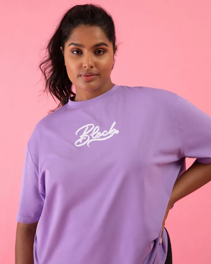 Tops Adult Bloch Play Oversized Tee Digital Lavender Bloch