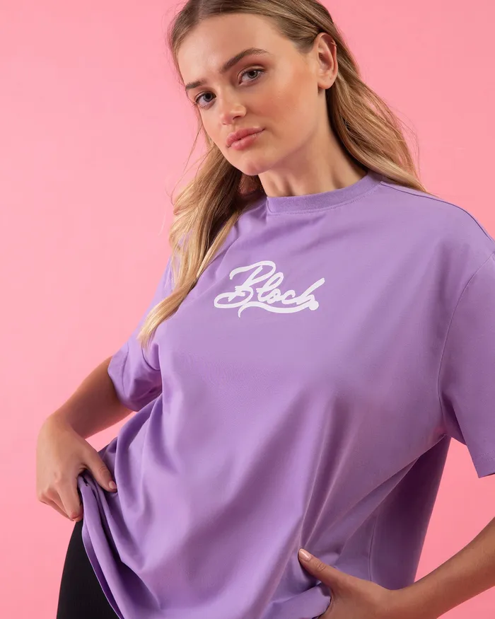Tops Adult Bloch Play Oversized Tee Digital Lavender Bloch