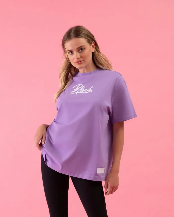 Tops Adult Bloch Play Oversized Tee Digital Lavender Bloch