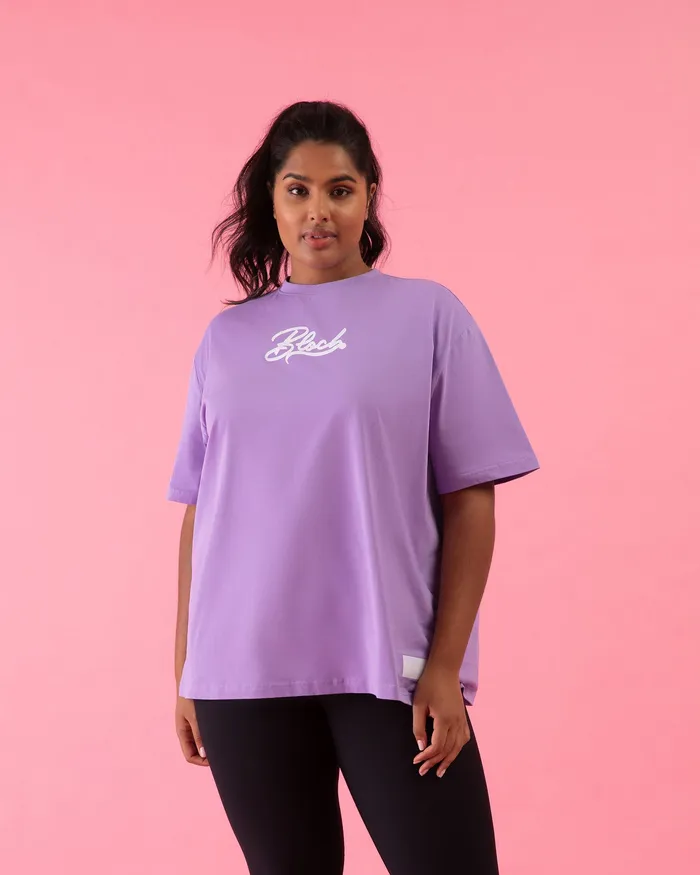 Tops Adult Bloch Play Oversized Tee Digital Lavender Bloch