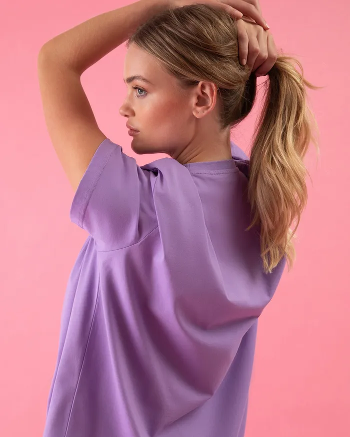 Tops Adult Bloch Play Oversized Tee Digital Lavender Bloch