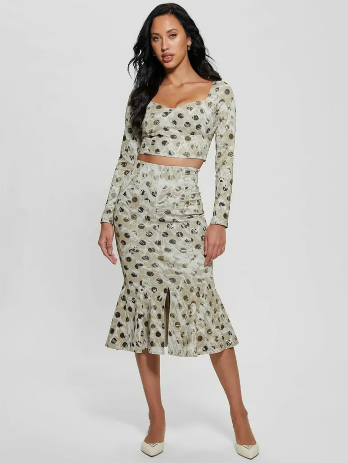 Tops Amy Crop Top Sandy Polka Dots GUESS Women Tops Amy Crop Top Sandy Polka Dots GUESS Women