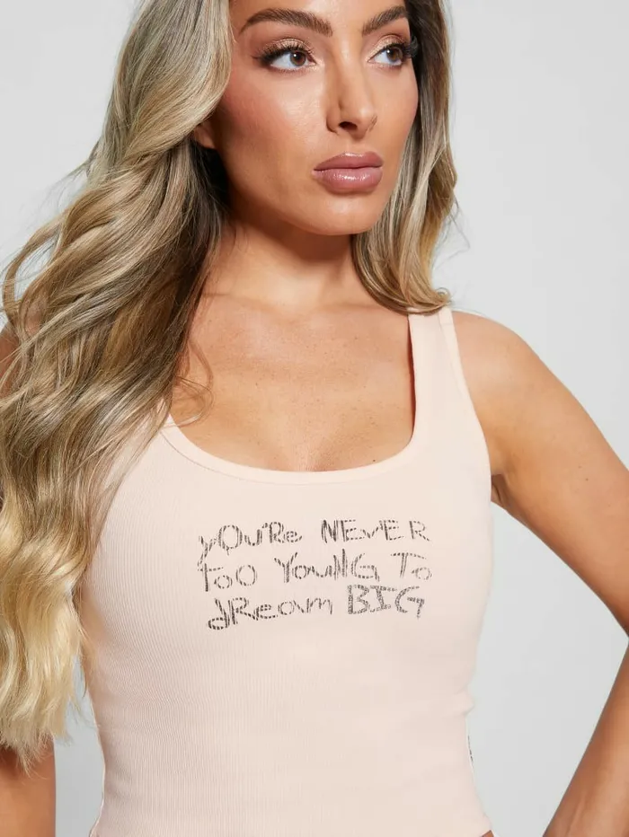 Tops Eco Dream Big Tank Top Blush Breeze 8211 GUESS Women Tops Eco Dream Big Tank Top Blush Breeze 8211 GUESS Women