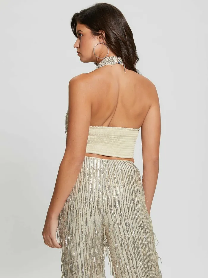 Tops Mia Sequin Top Off White Multi GUESS Women Tops Mia Sequin Top Off White Multi GUESS Women