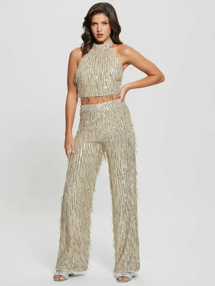 Tops Mia Sequin Top Off White Multi GUESS Women Tops Mia Sequin Top Off White Multi GUESS Women
