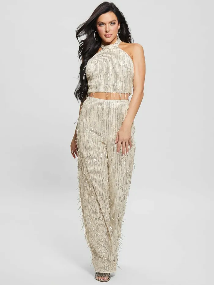 Tops Mia Sequin Top Off White Multi GUESS Women Tops Mia Sequin Top Off White Multi GUESS Women