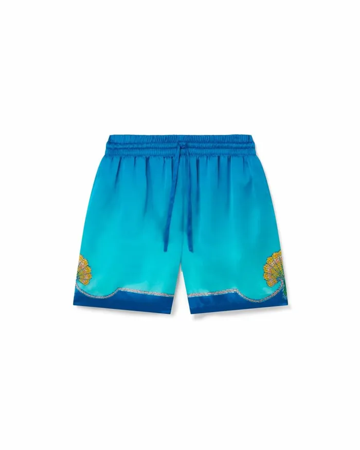 Trousers and Shorts Men Casablanca Paris Coquillage Color Silk Shorts