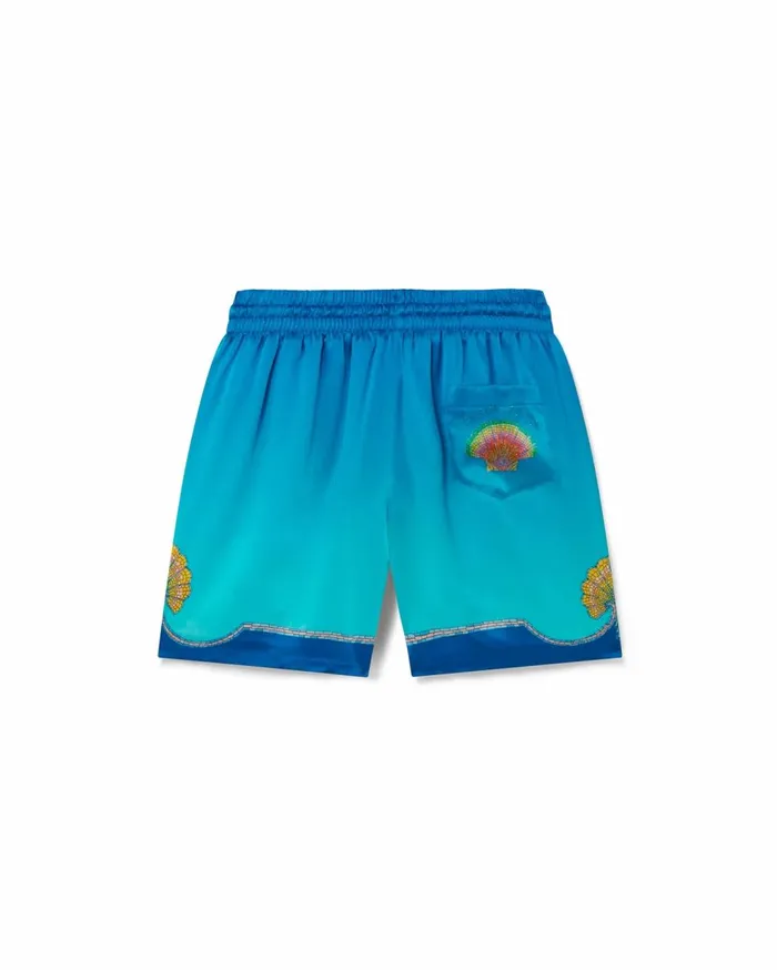 Trousers and Shorts Men Casablanca Paris Coquillage Color Silk Shorts