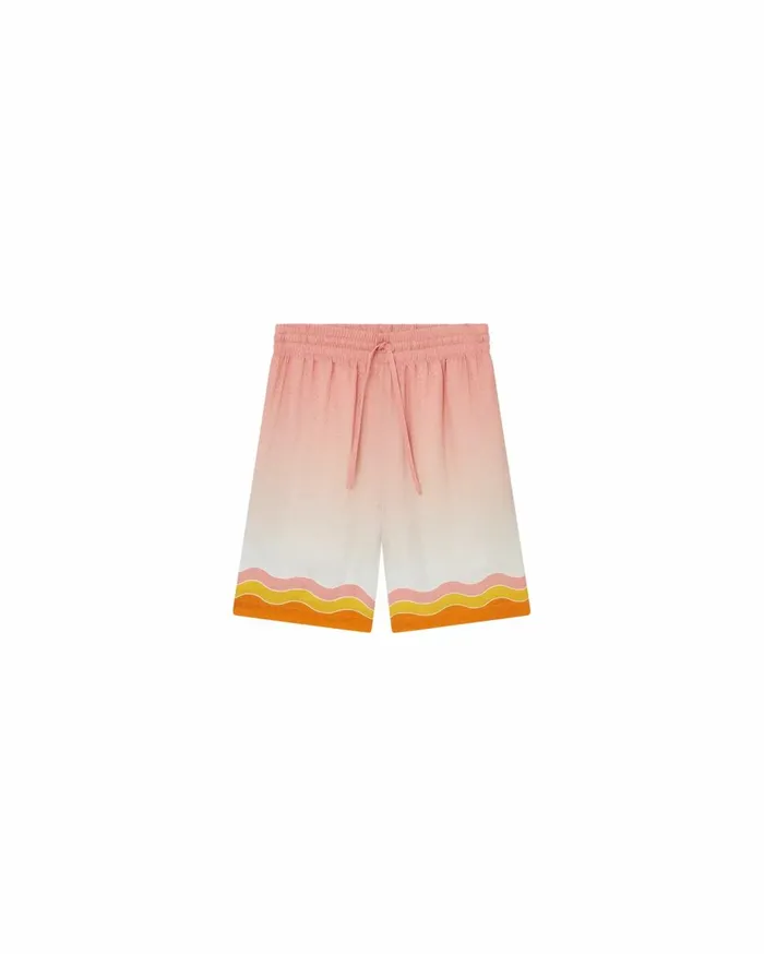 Trousers and Shorts Men Casablanca Paris Rainbow Monogram Silk Shorts